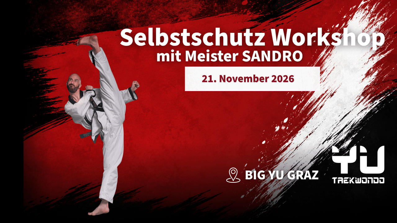 Selbstschutz Workshop mit Meister Sandro im BIG YU Graz am 21. November 2026
