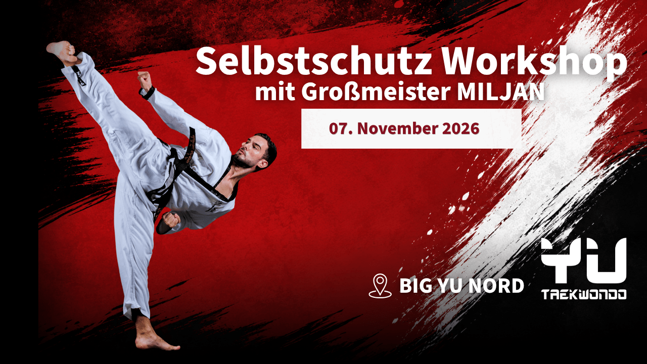 Selbstschutz-Workshop mit Großmeister Miljan am 7. November 2026 im BIG YU Nord